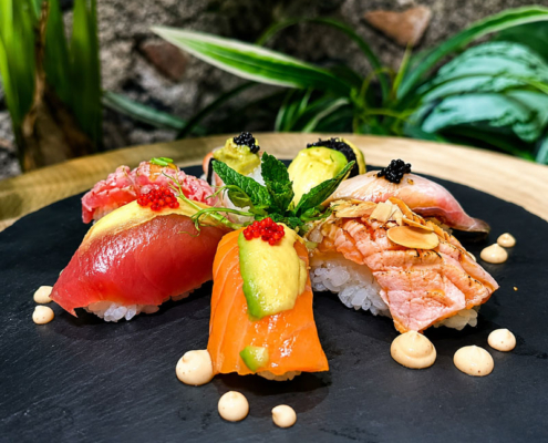 Selezione di sushi del ristorante Anima e Cozze a Nicolosi