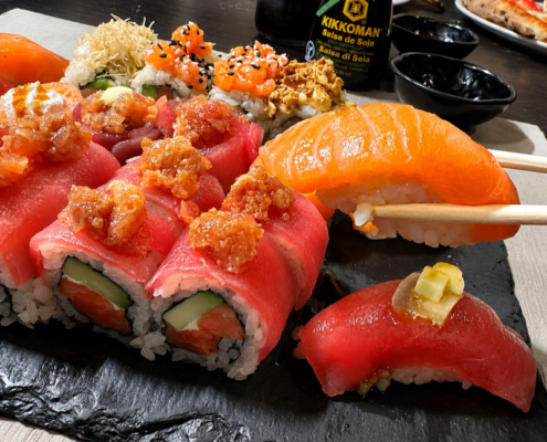 Selezione di sushi del ristorante Anima e Cozze a Nicolosi